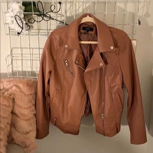 Brown faux leather jacket